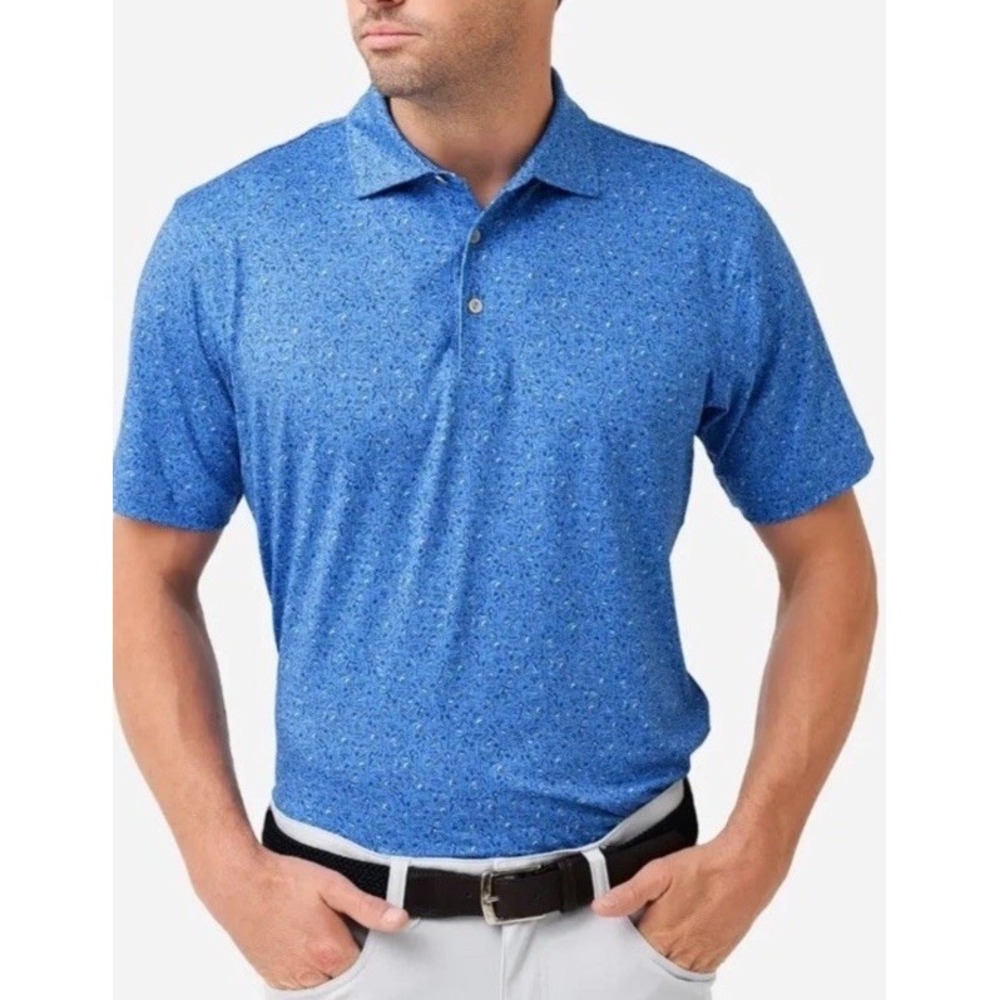 NWT Peter Miller Crown Sport Football Game Day Performance Jersey Polo Golf Lg